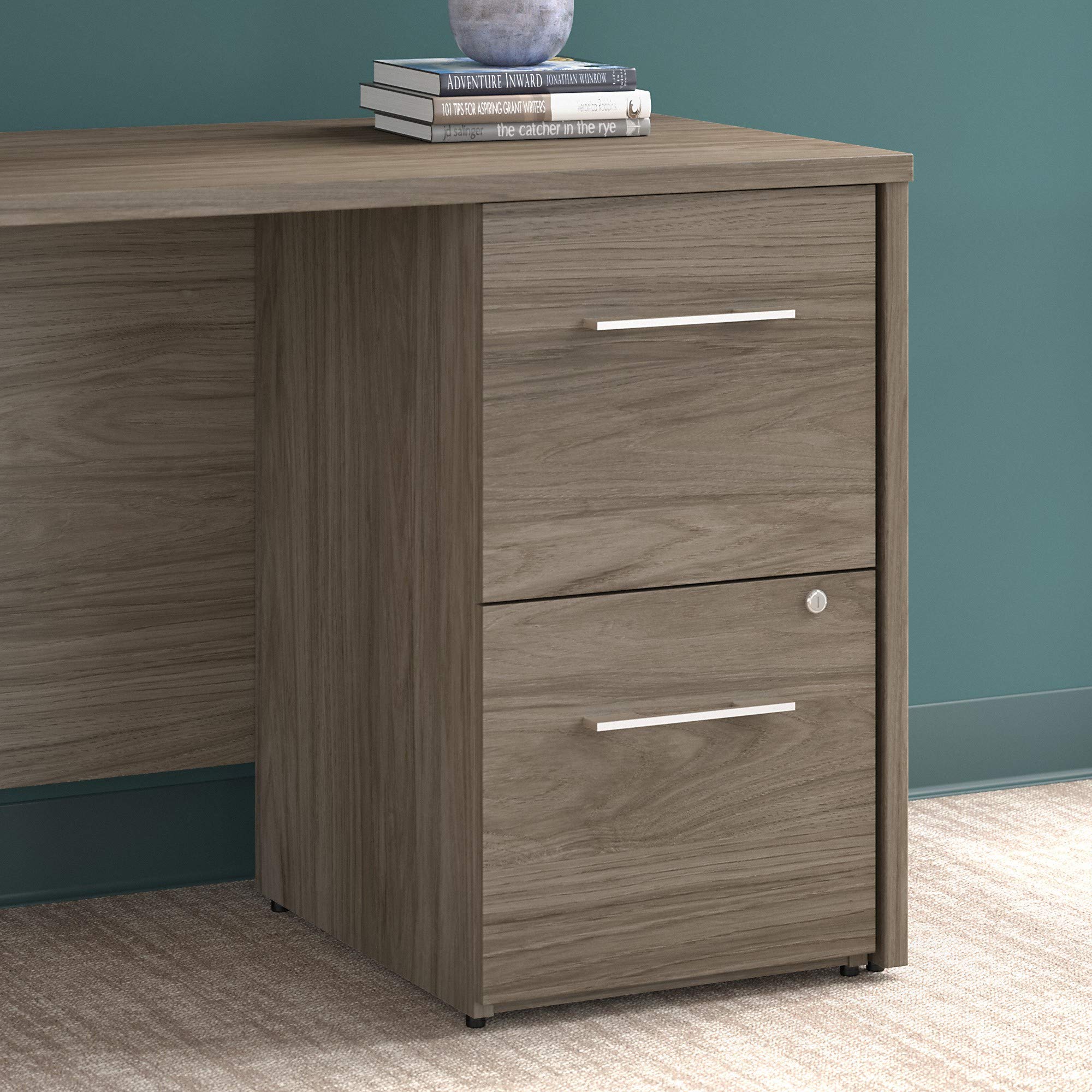 2 Drawer File Cabinet - Modern Hickory