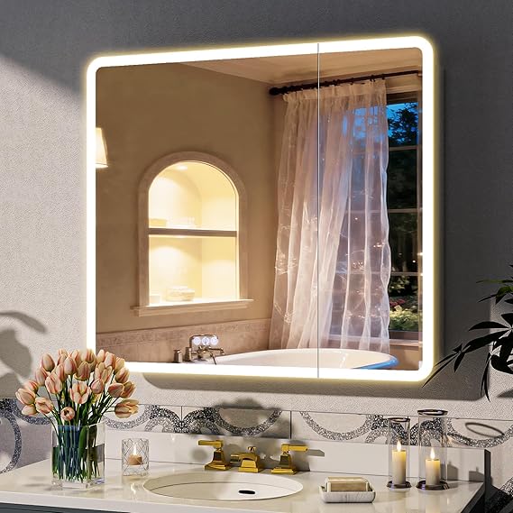36x32 LED Bathroom Medicine Cabinet with Mirror