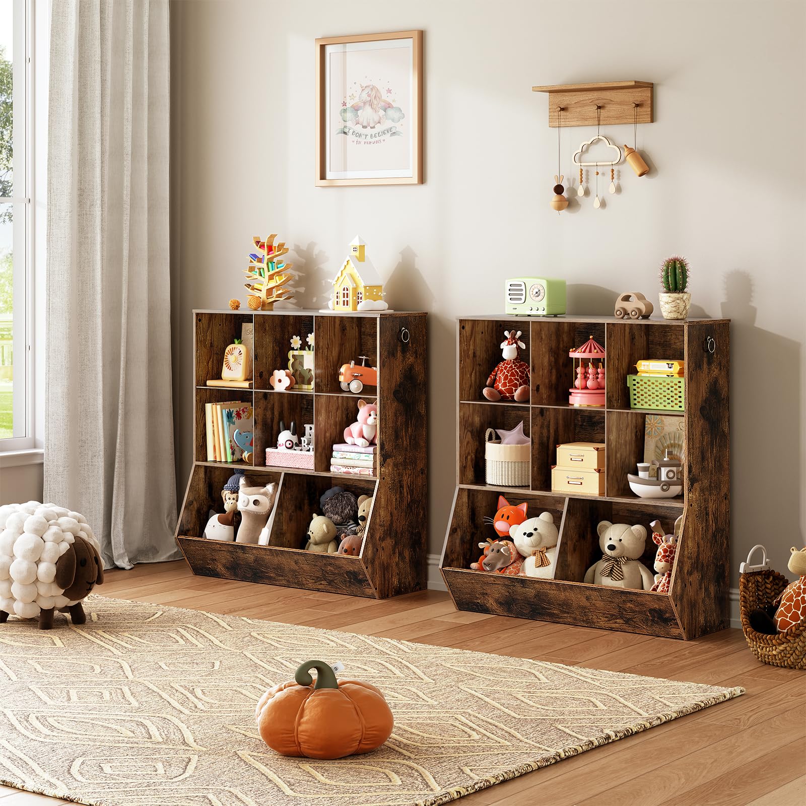 8-Cubicle Kids Toy Storage Organizer