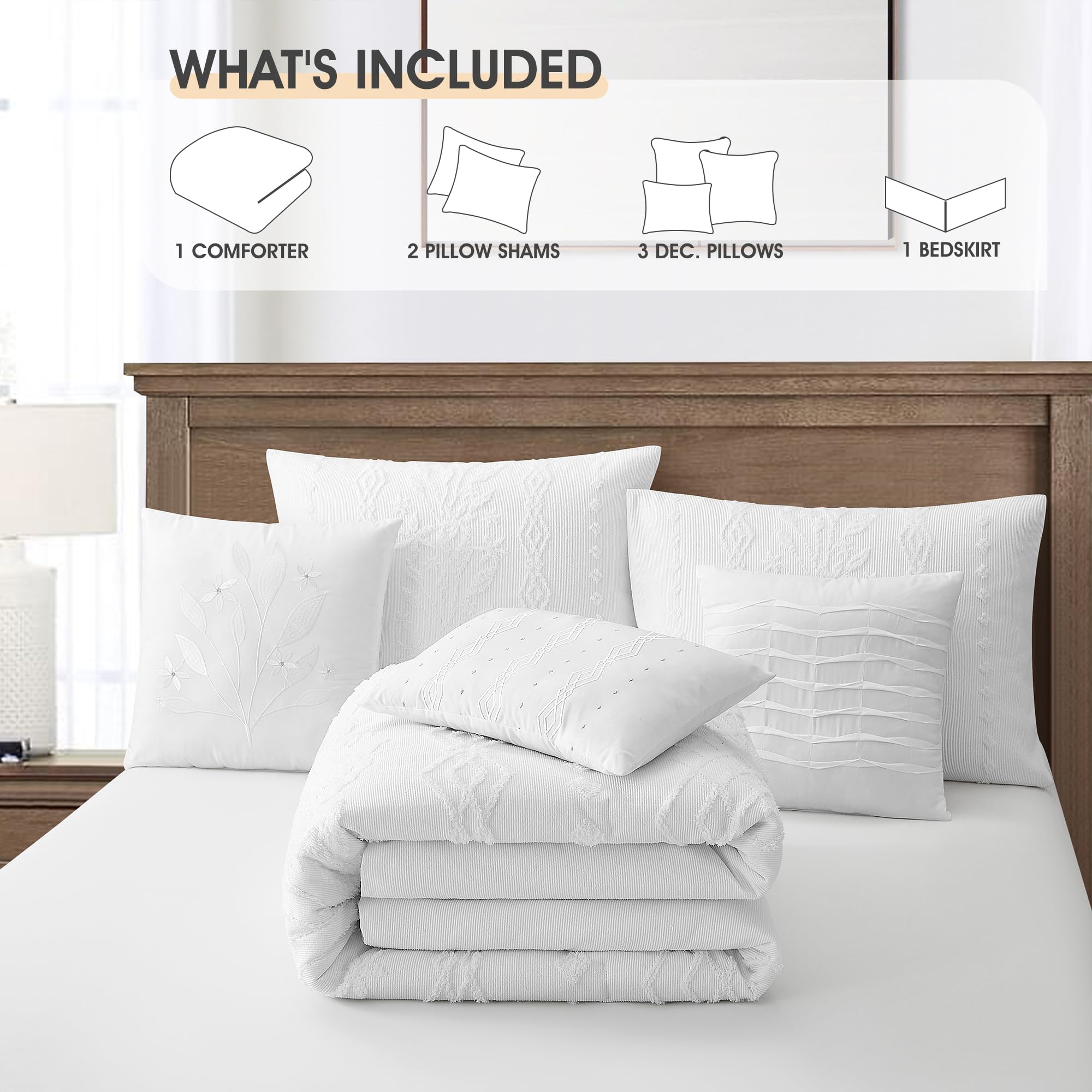 7-Piece Boho Comforter Set Queen