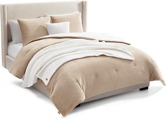 Reversible Comforter Set Full/Queen Grey