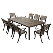 Modern Outdoor Mesh Lattice Aluminum Patio Dining Set