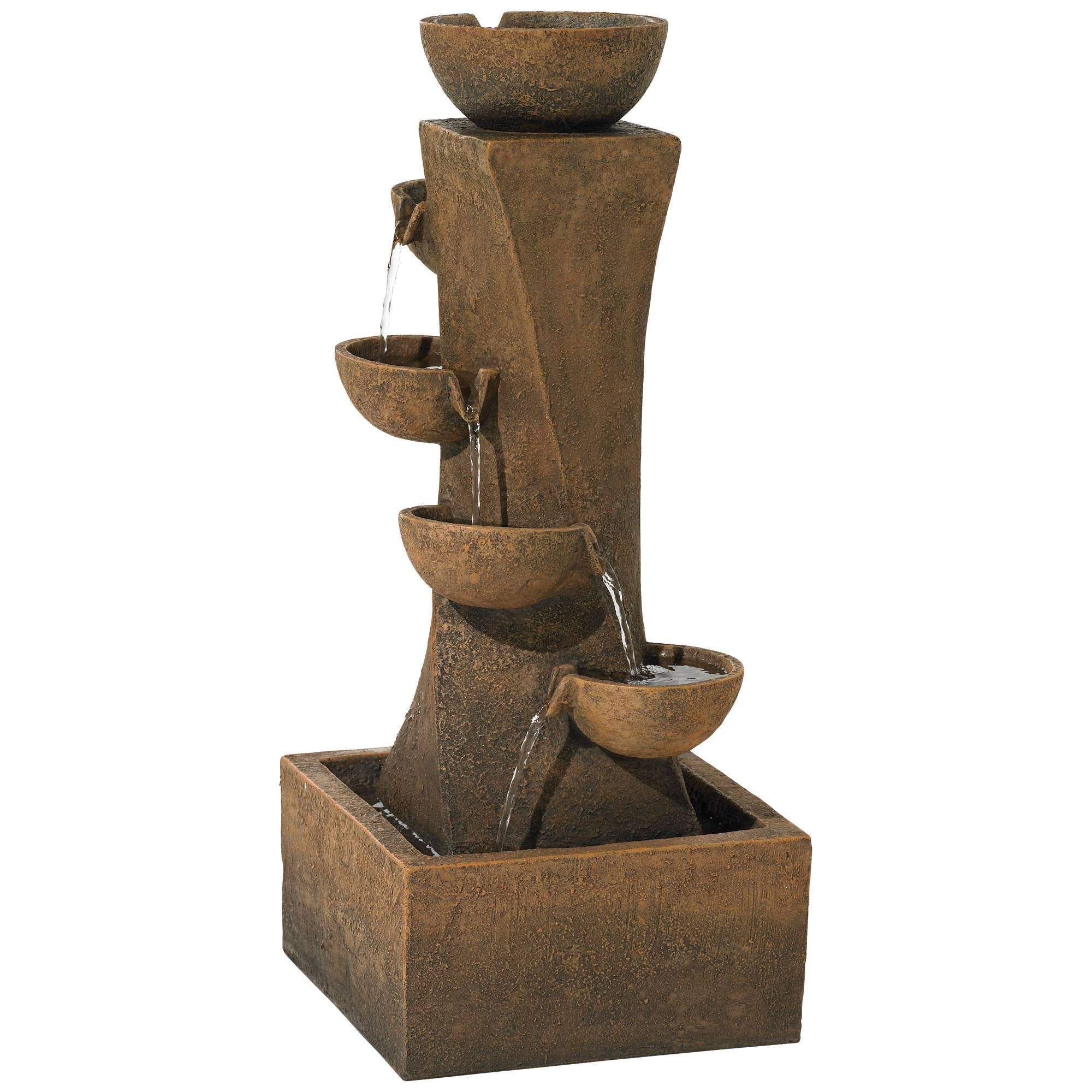Cascading Bowl Fountain with LED Light