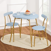3-Piece Oval Dining Table Set with 2 Chairs