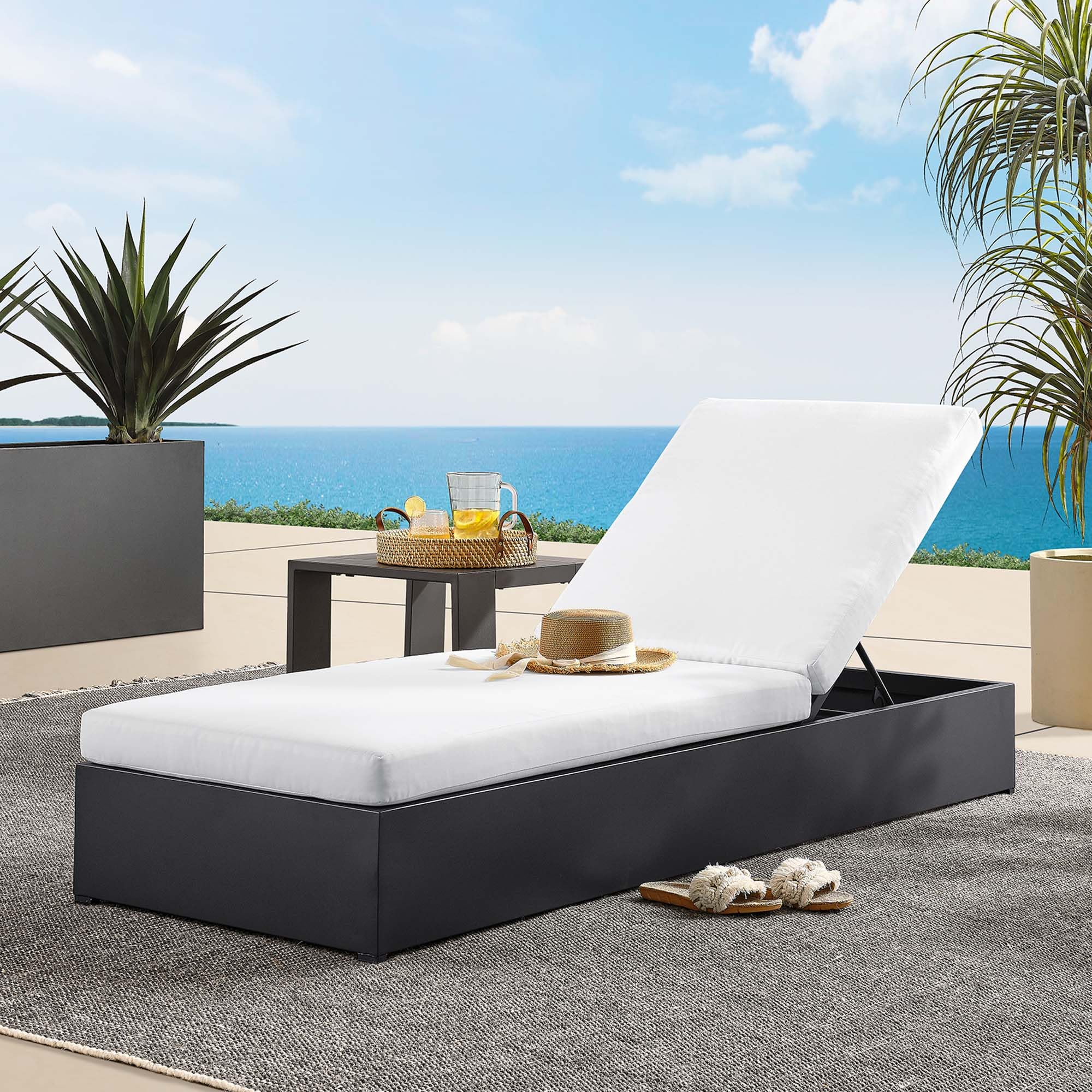 Aluminum Outdoor Chaise Lounge with Weather-Resistant Cushions