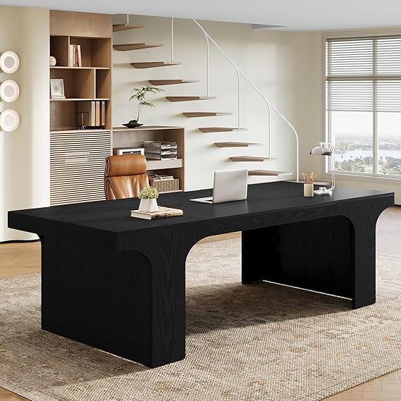 70.9-Inch Executive Desk with Arched Design