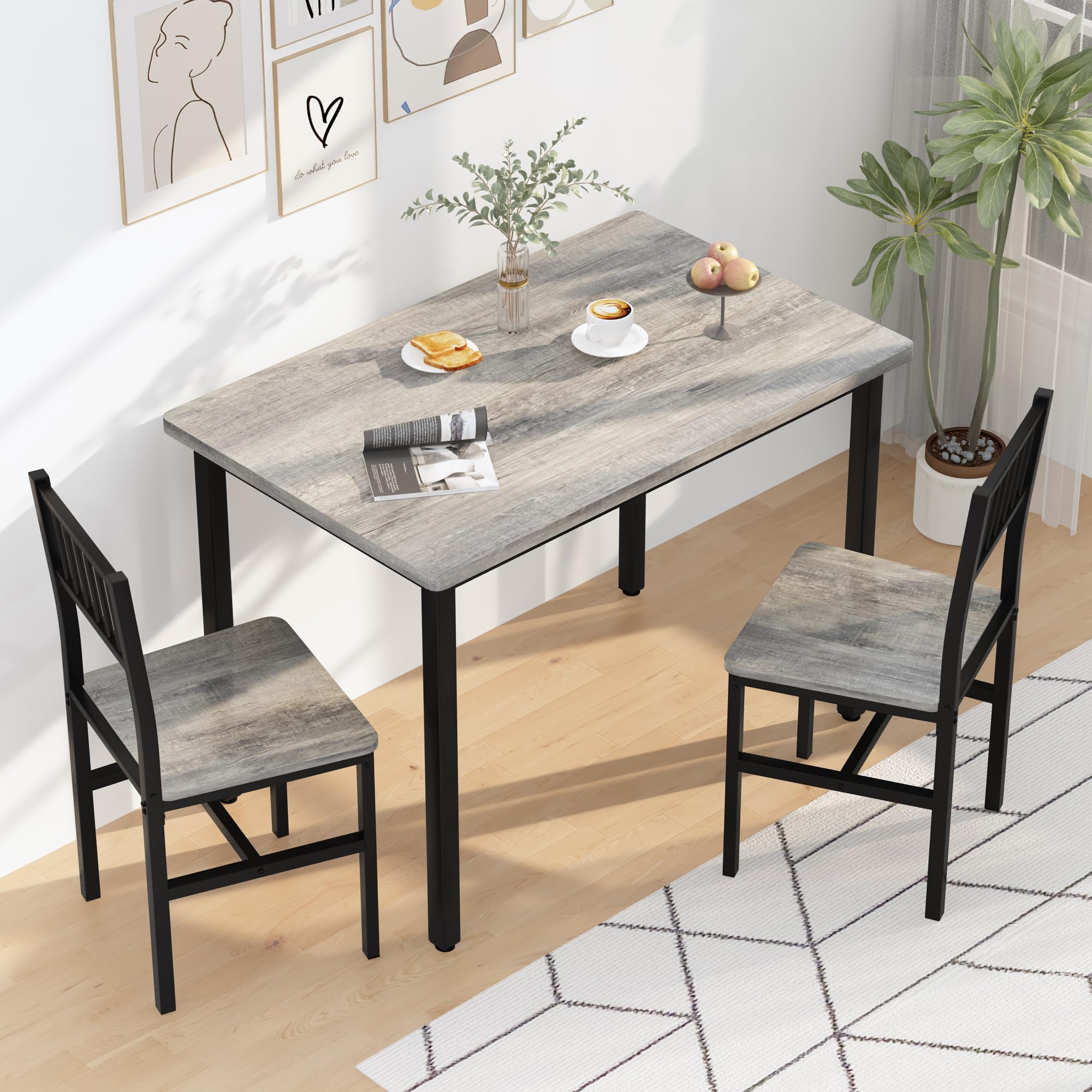 3 Piece Dining Table Set for 2