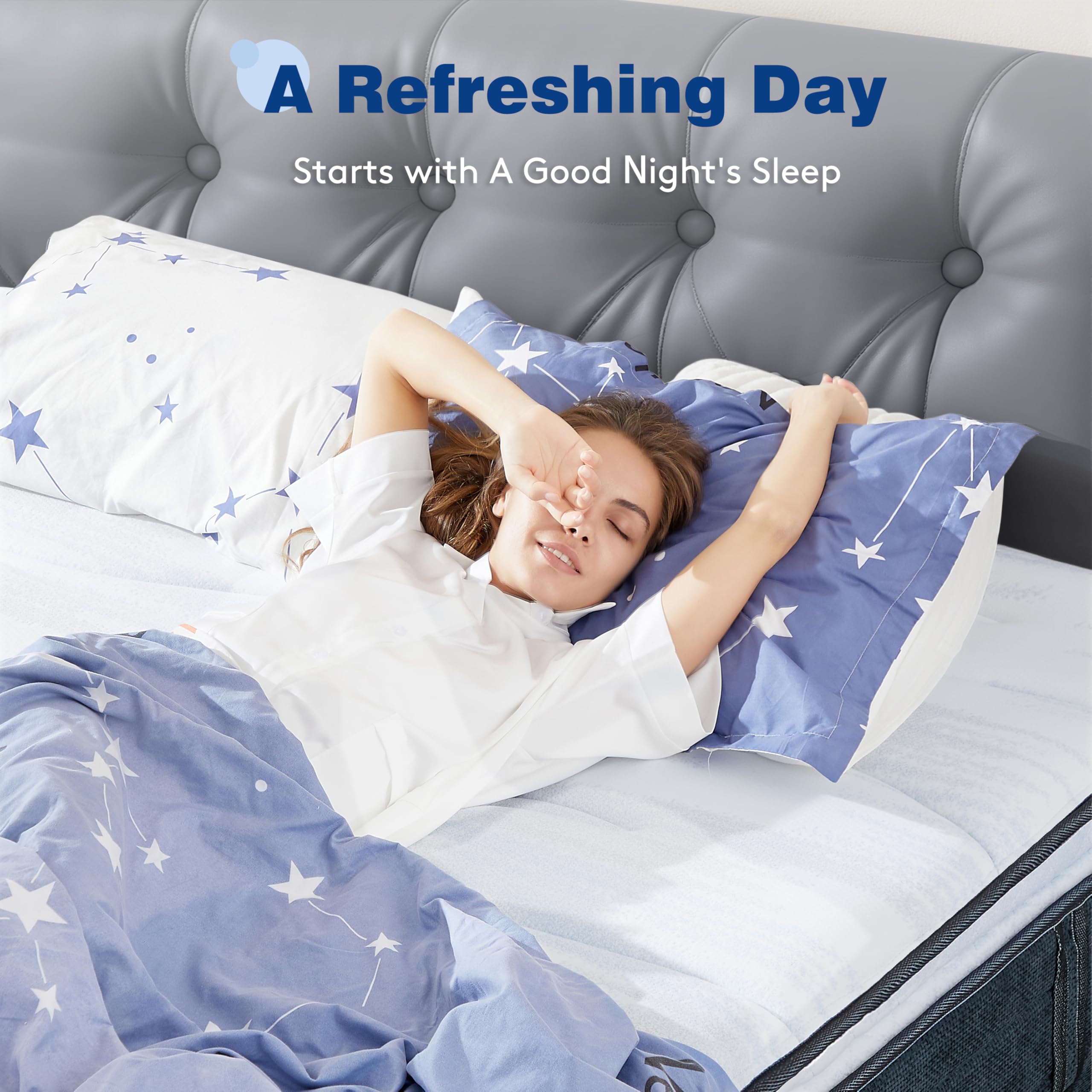 14 Inch Queen Mattress with Layered Support and Cooling Technology