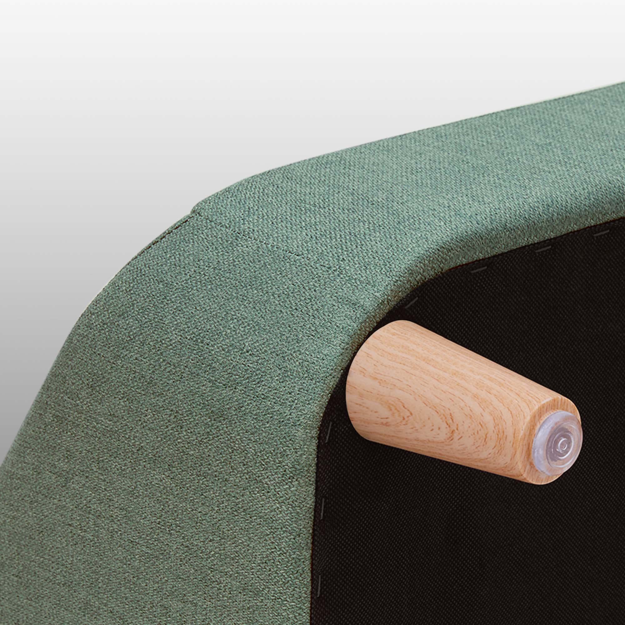 Raised Linen Pet Sofa Bed with Removable Washable Cushion