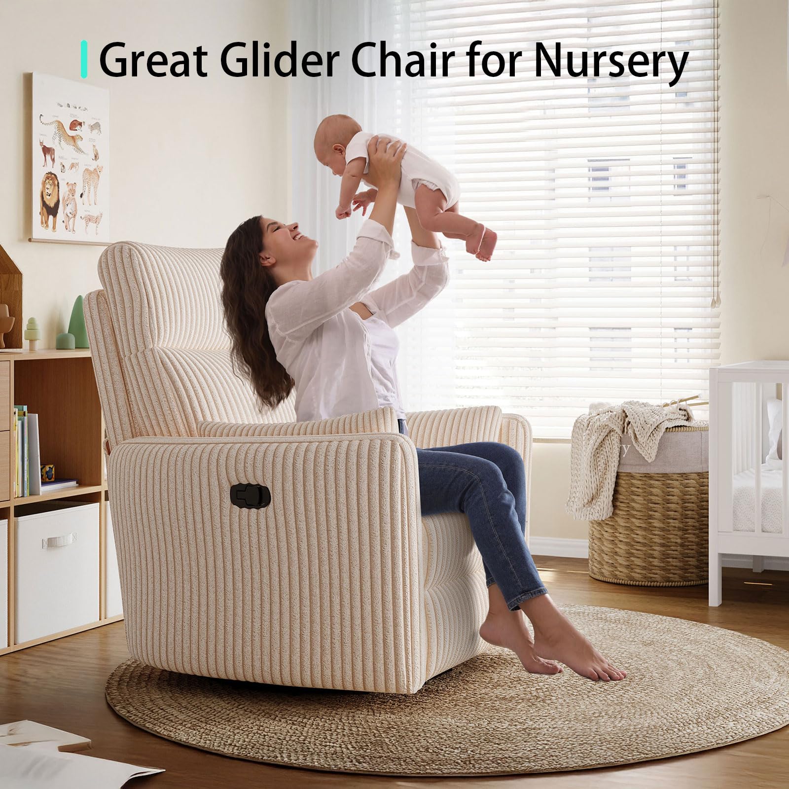 360 Swivel Rocker Recliner with Adjustable Backrest