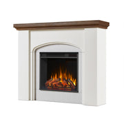 49" Electric Fireplace with Mantel White