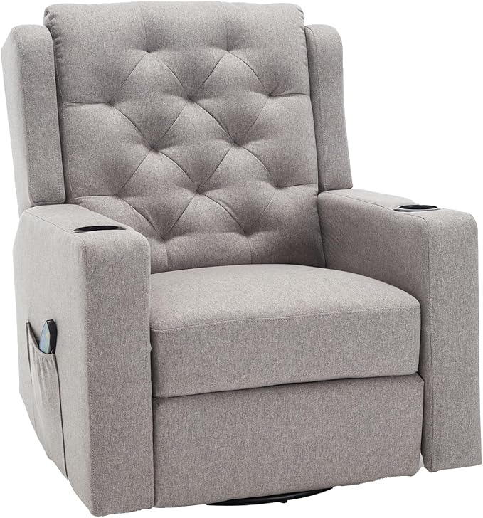 Oversized Swivel Rocker Recliner with Massage