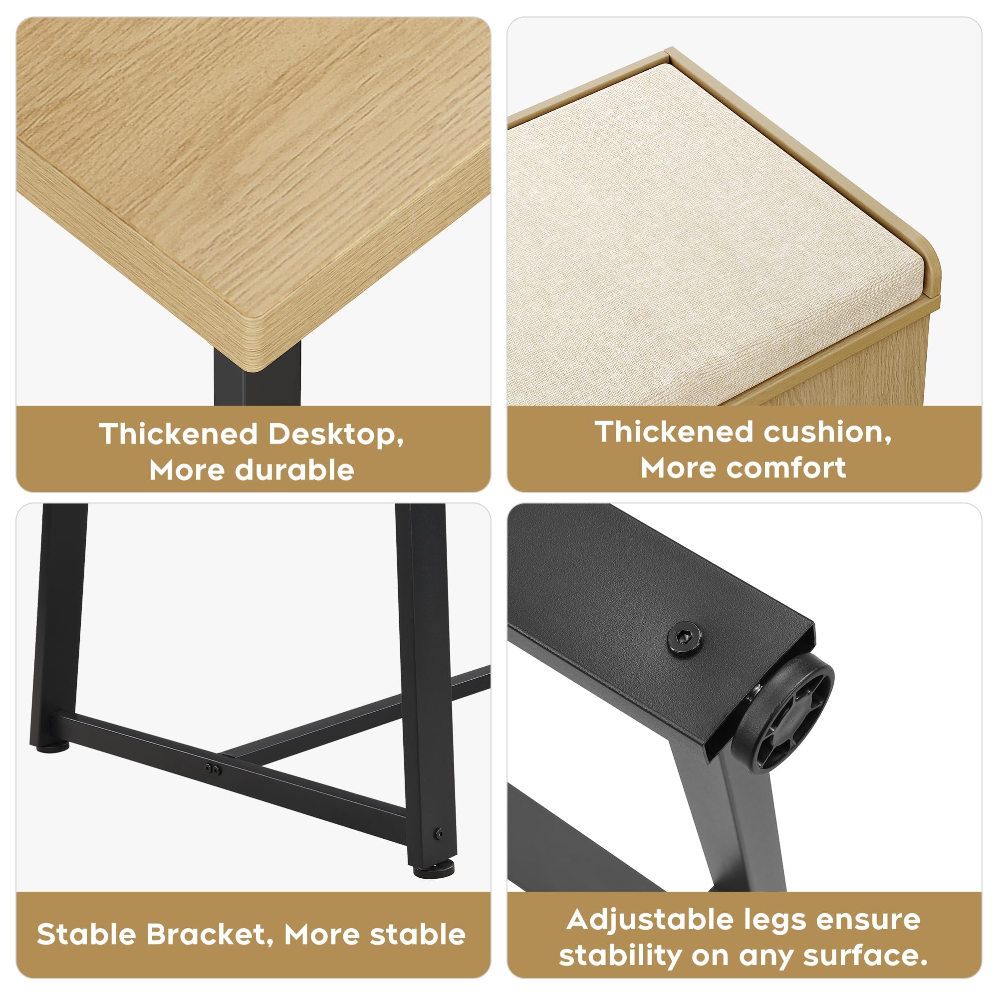 Corner Dining Table Set with Storage