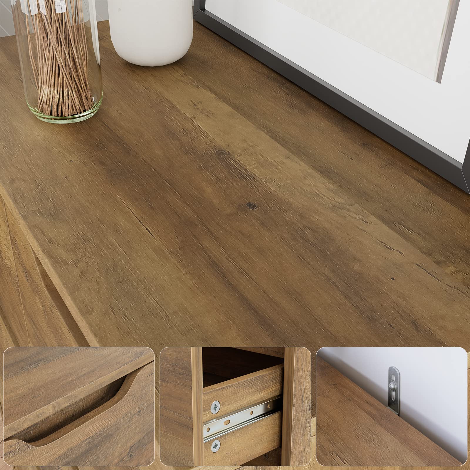 Modern 5 Drawer Dresser with Storage