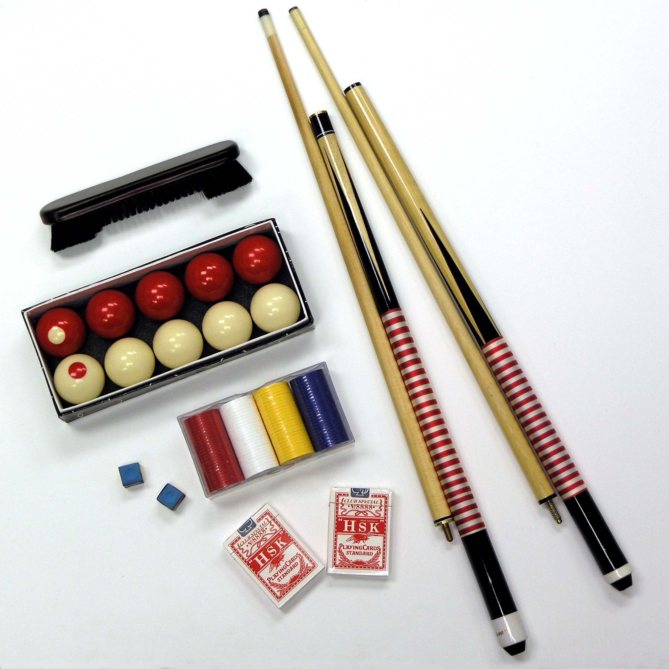 3-in-1 Poker Game Table with Chestnut Finish