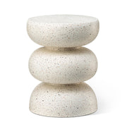 18" H Outdoor Side Table MGO Faux Terrazzo Round Garden Stool