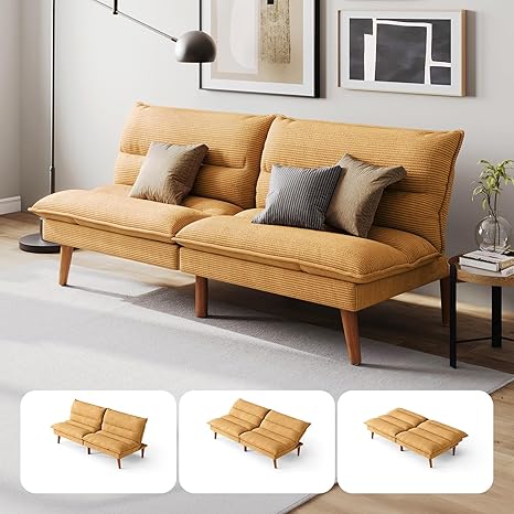 Convertible Corduroy Futon Sofa Bed
