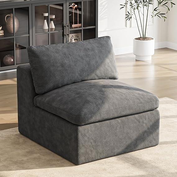 108 Inch L-Shaped Sectional Sofa with Ottoman