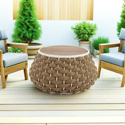 30.5 Inch Round Outdoor Side Table with Removable Lid