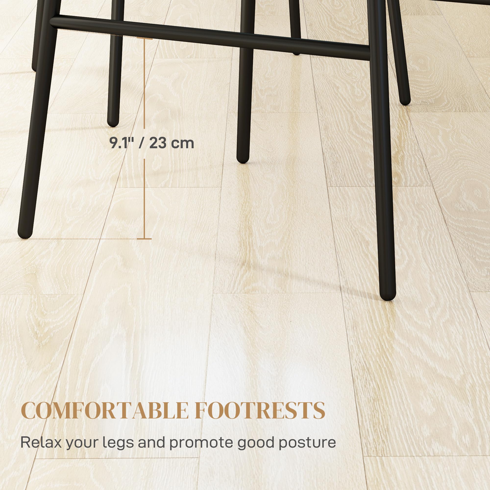 Rattan Counter Height Bar Stools Set of 2