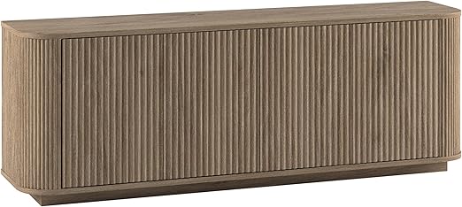 Fluted TV Stand for TVs up to 75" Weathered Gray