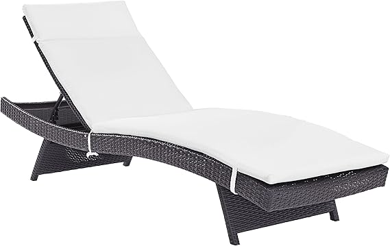 Biscayne Reclining Wicker Outdoor Chaise Lounge Chair