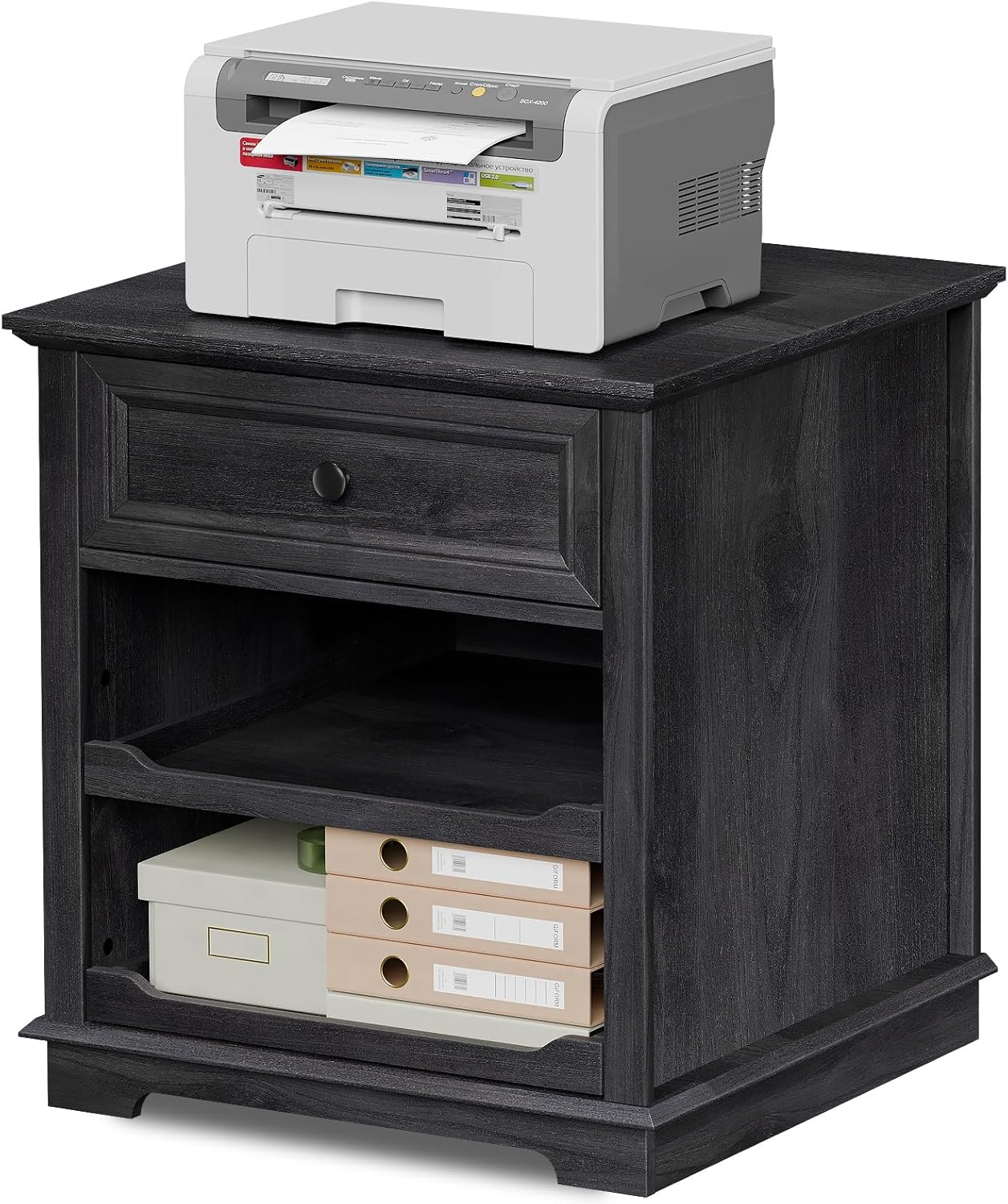 3-Drawer Lateral File Cabinet with Charging Station