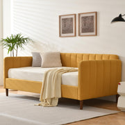 Twin Size Upholstered Daybed with Adjustable Backrest
