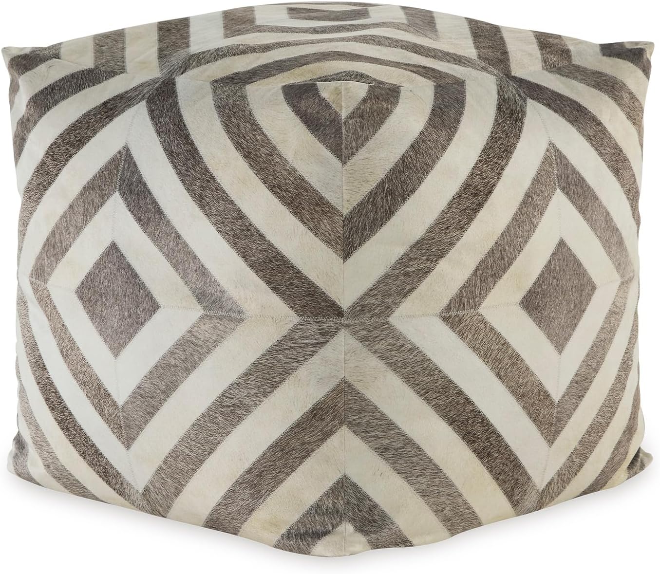 Square Hemp Pouf Ottoman 16x16x16