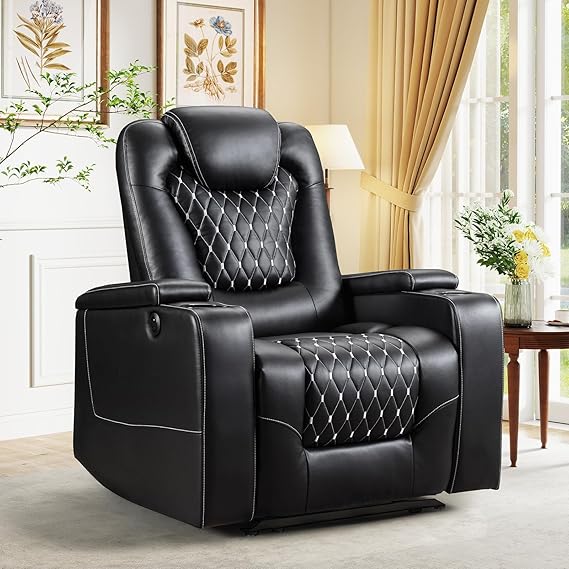 Electric Power Recliner Chair Set of 3 - USB Ports, Cup Holders, Storage