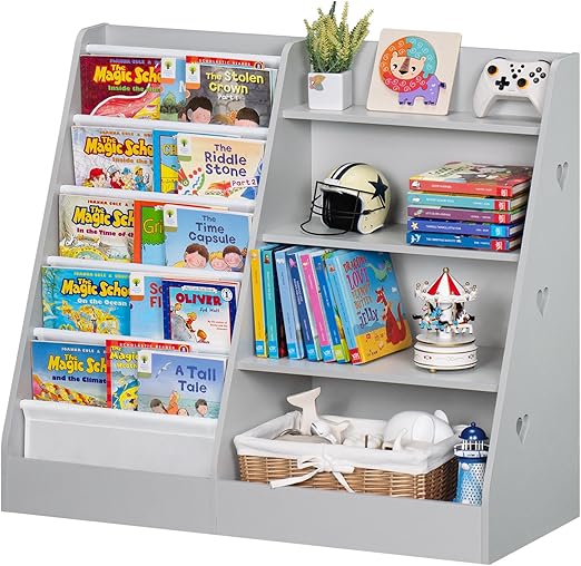 4 Tier Kids Bookshelf with Storage