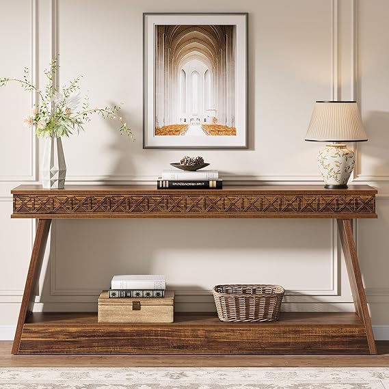 70.9 Inch Extra Long Console Table with Storage