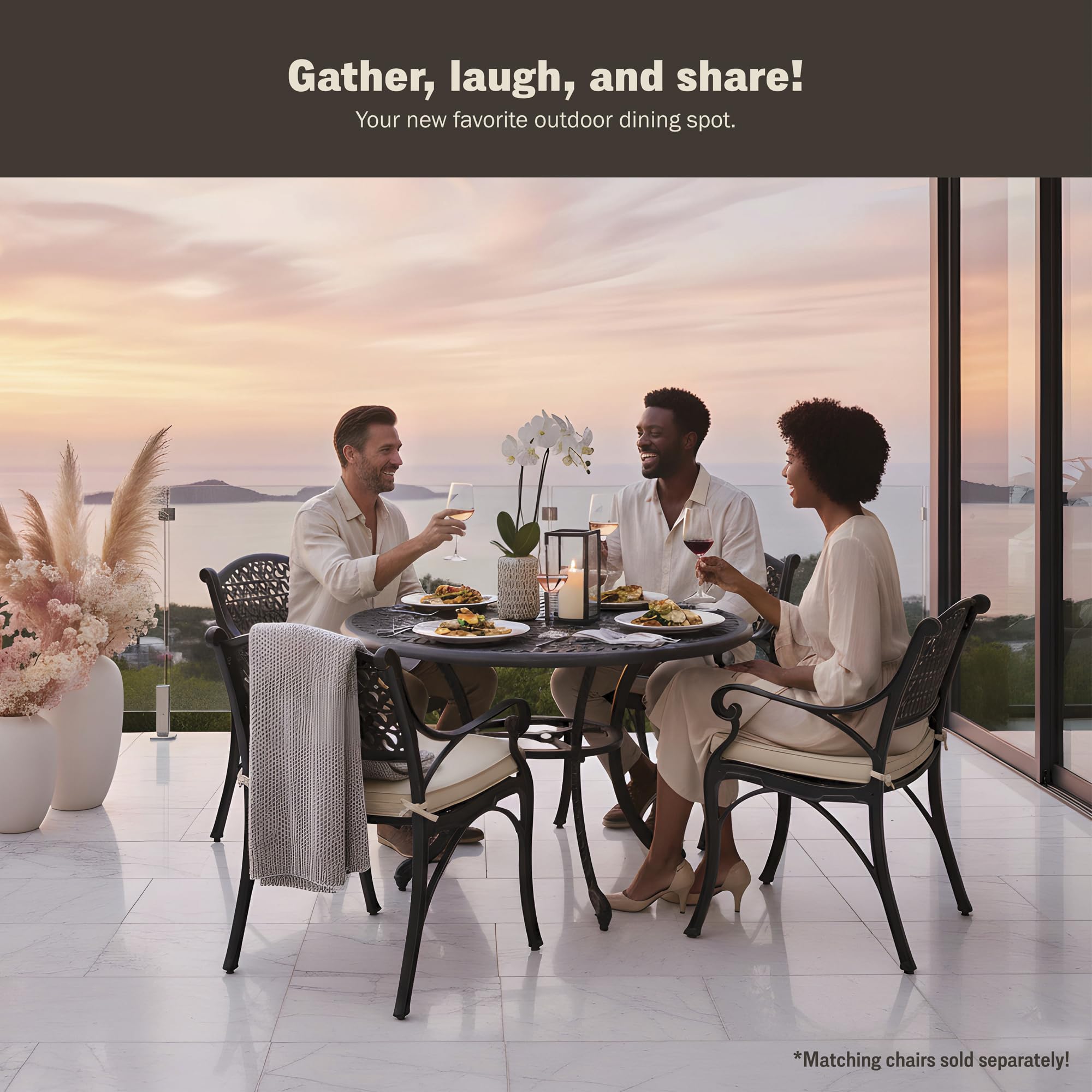 5-Piece Cast Aluminum Outdoor Dining Set