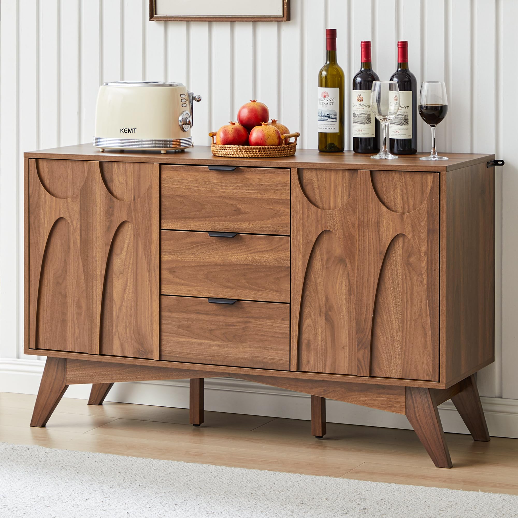 Mid-Century Modern Buffet Cabinet with Storage