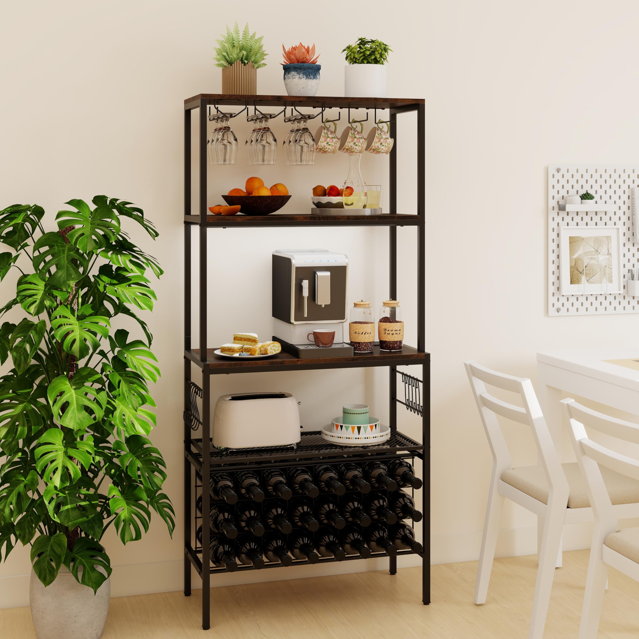 Wine Rack with RGB Light & Power Outlet