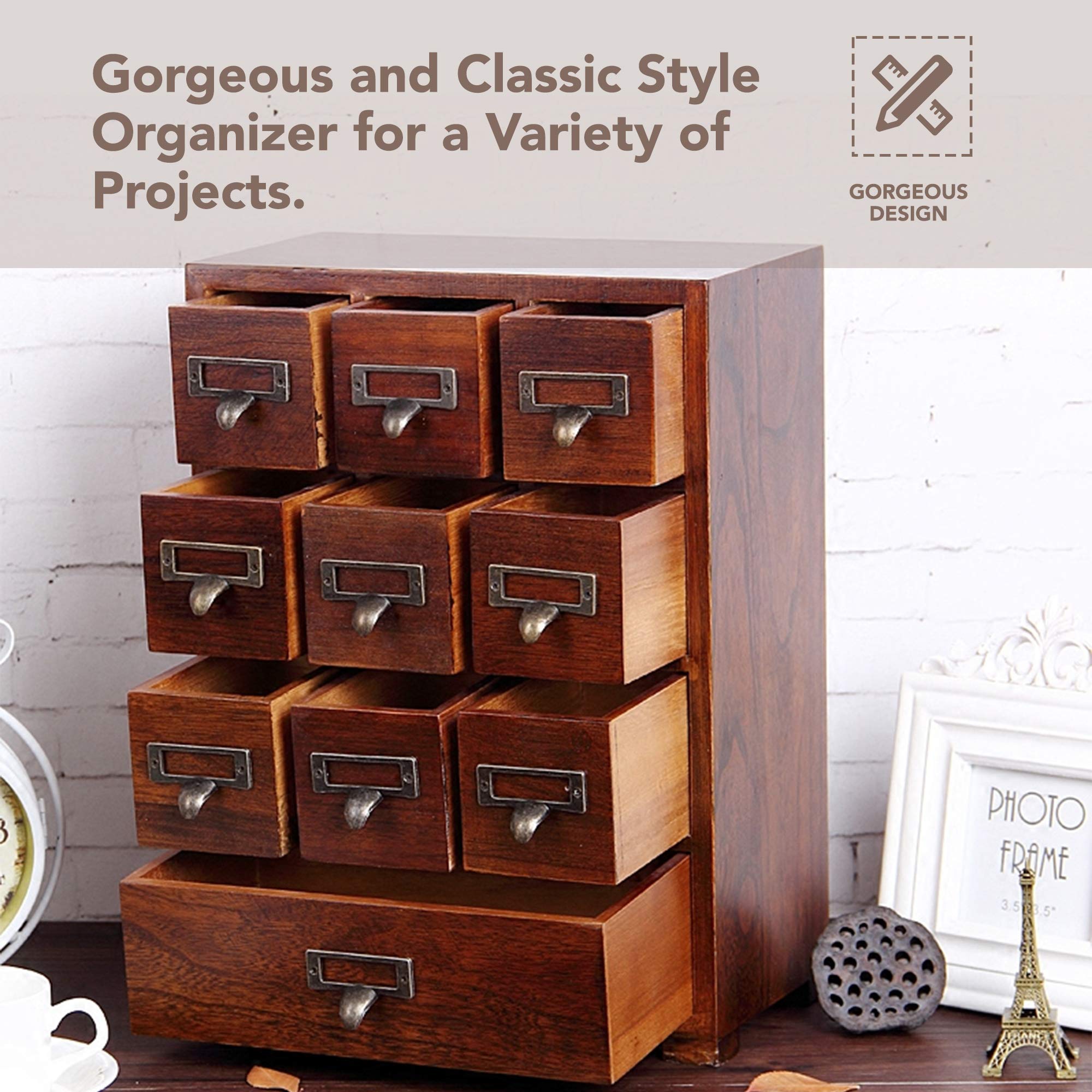 10-Drawer Desktop Organizer Cabinet
