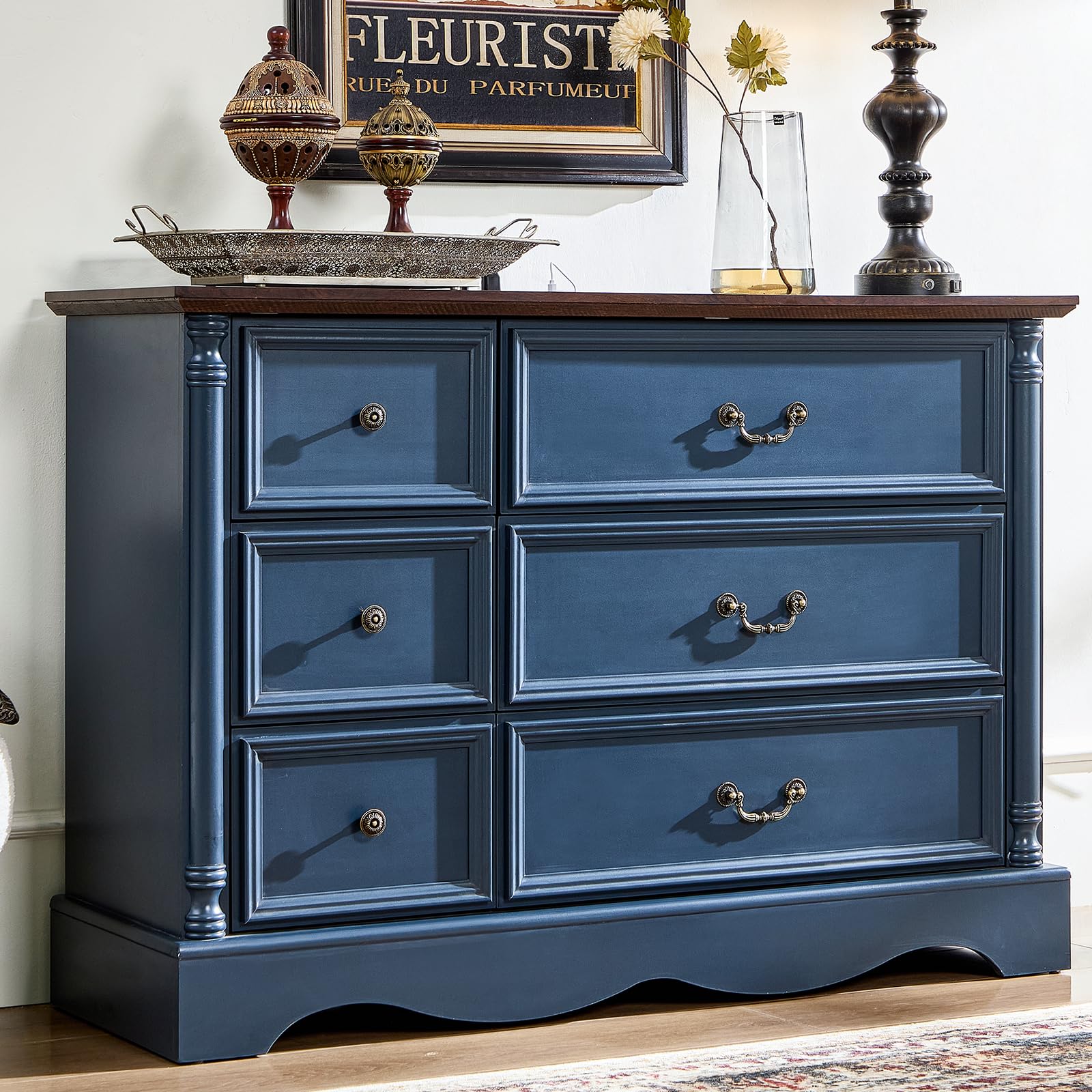 6-Drawer Dresser with Charging Station