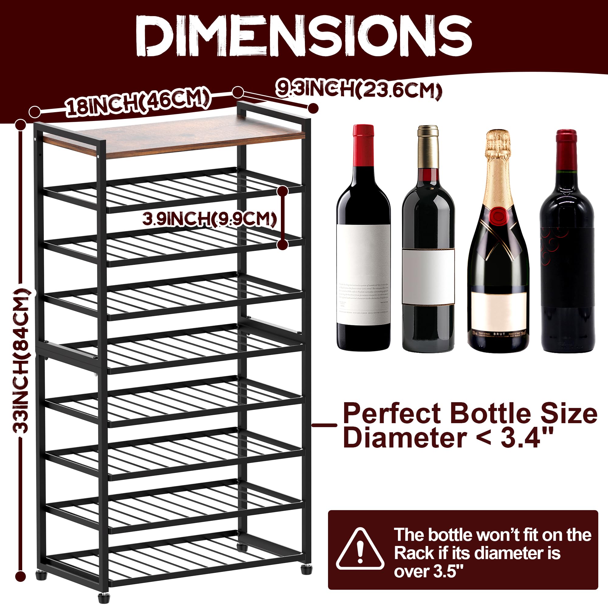 40 Bottle Wine Rack with Table Top