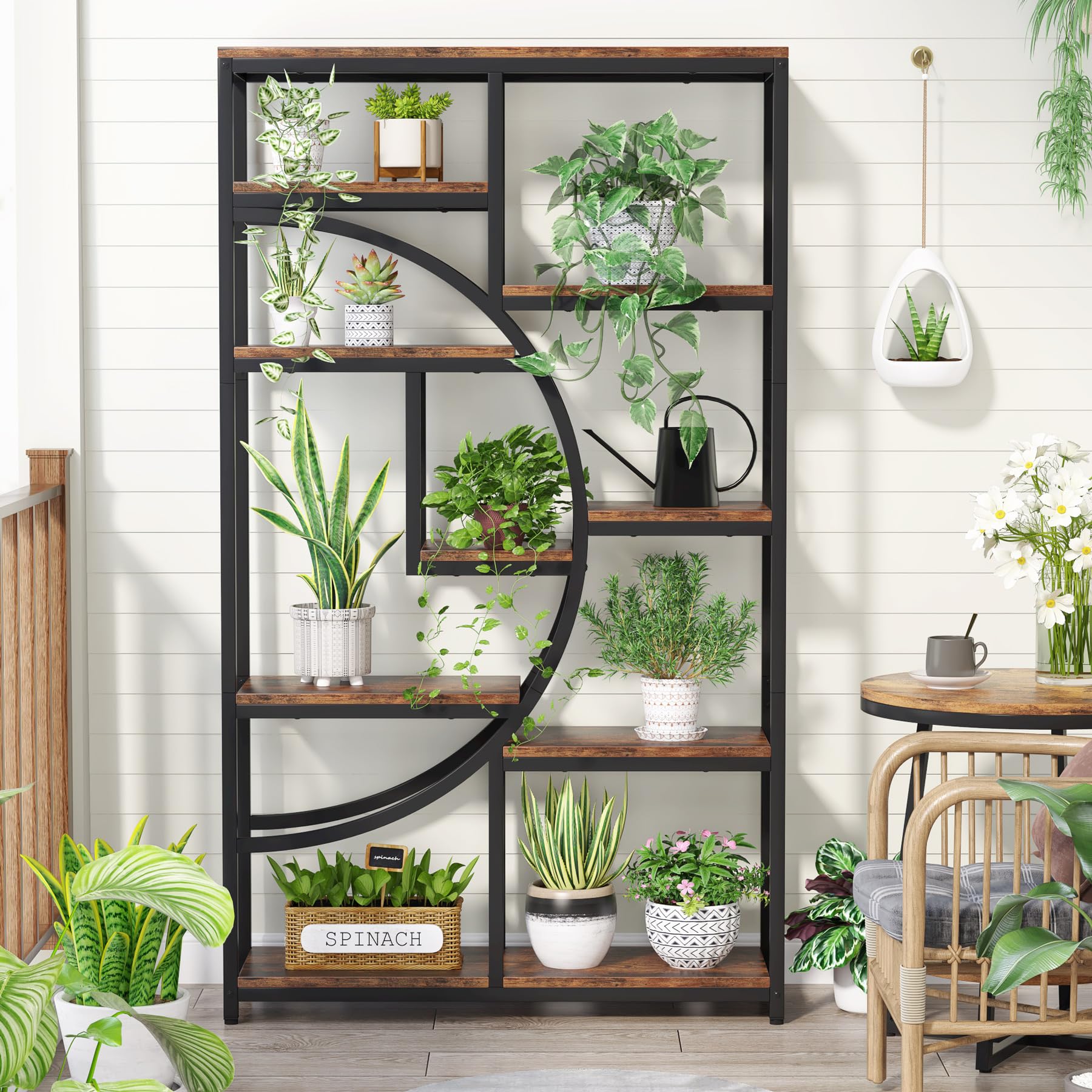 Industrial 5-Tier Bookshelf Storage Organizer