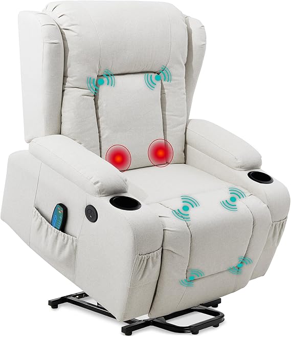 Power Lift Recliner Chair with Massage and Heat