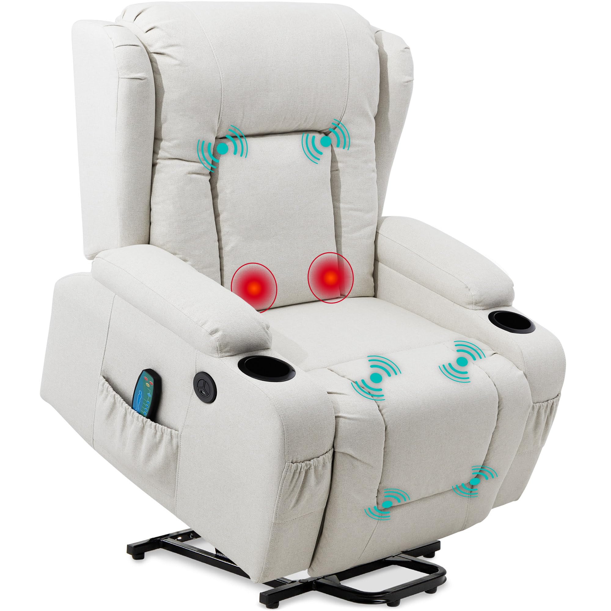 Power Lift Recliner Chair with Massage and Heat