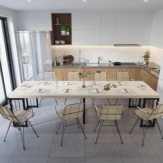 118" Extendable Dining Table for 2-10 People