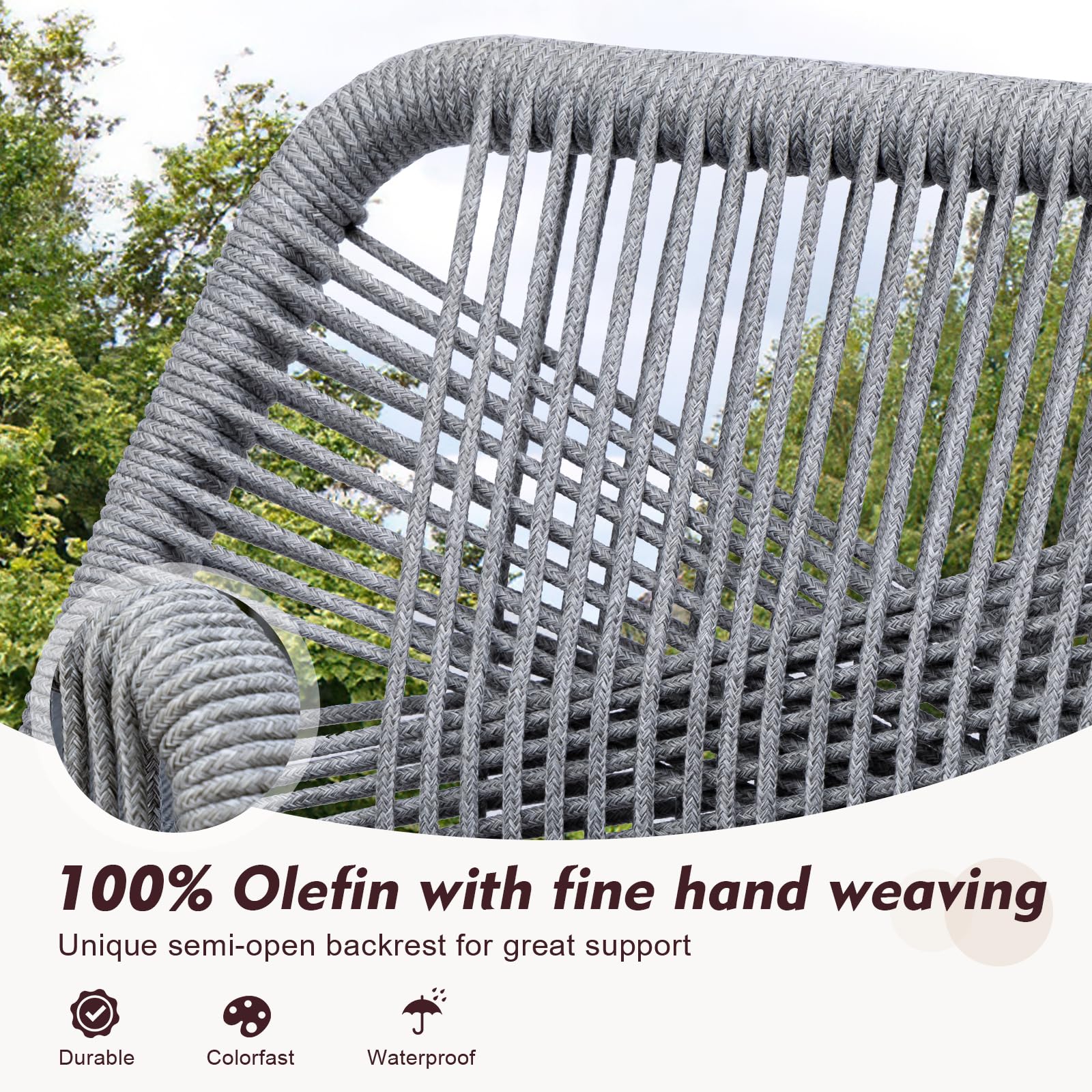 Outdoor Swivel Bar Stools Set of 4 - 30" Height