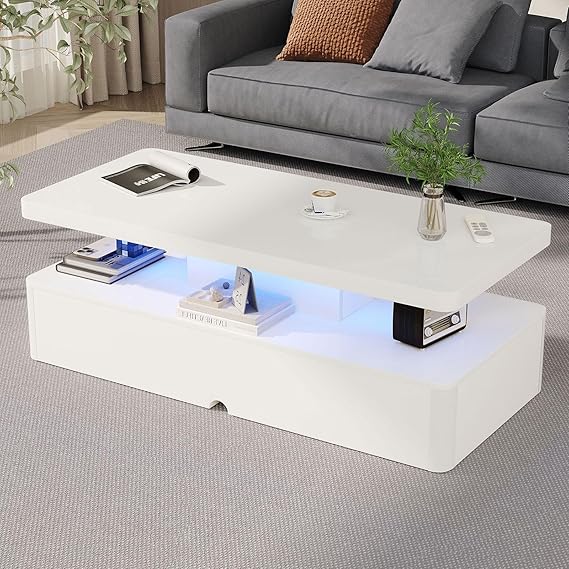 LED Coffee Table with Storage