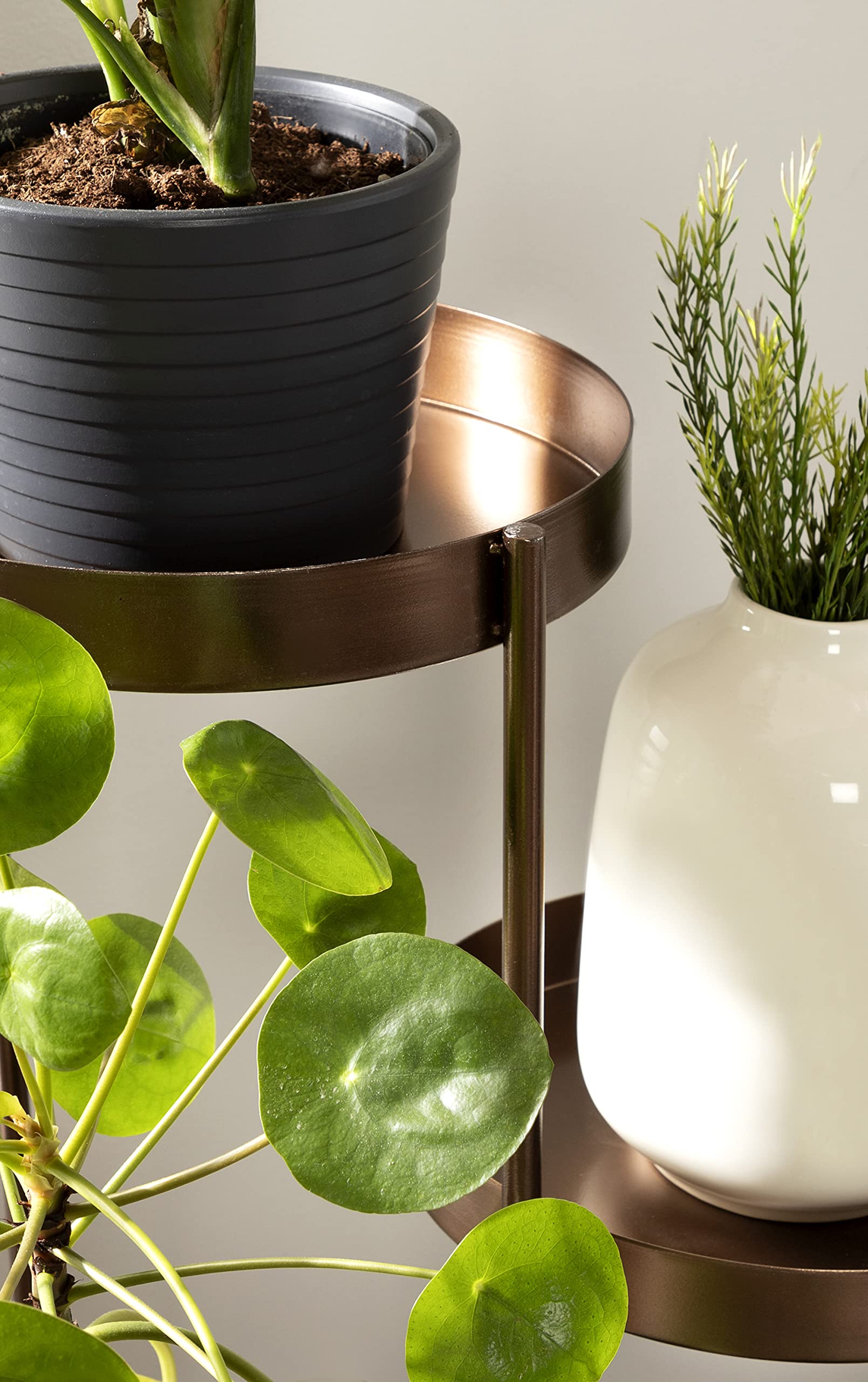 Modern 4-Tier Plant Stand - Bronze Folding Display Rack