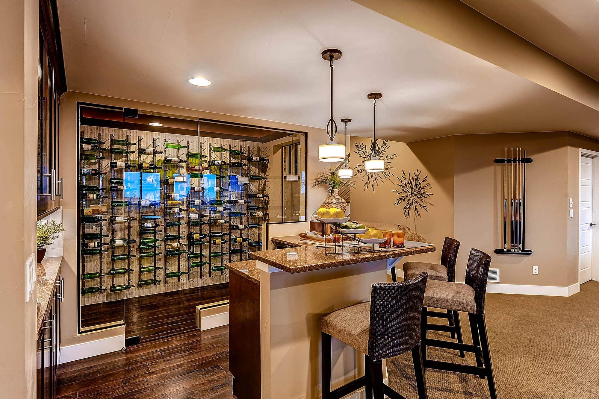 Wall Mounted Wine Rack 9 Bottle Satin Black