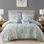 Kashmir Paisley Comforter Set King 8 Piece