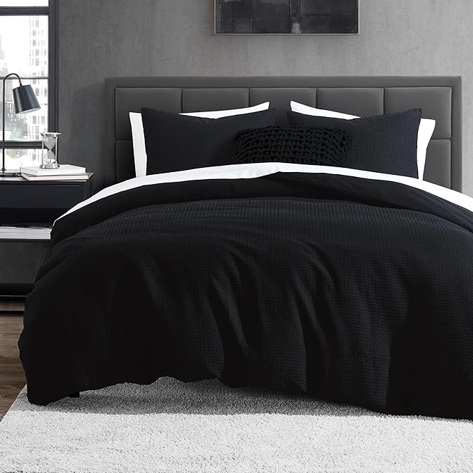 King Cotton Waffle Comforter Set