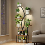 8-Tier 65 Inch Tall Plant Stand with Grow Light