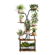 Indoor Plant Stand with Grow Lights 60" Tall 9-Tier Metal Corner Stand